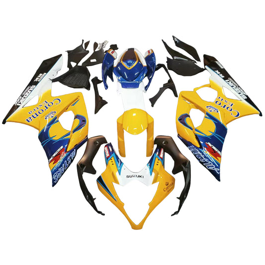 Carene 2005-2006 Suzuki GSXR 1000 Blu Giallo Alstare Corona Racing Generico