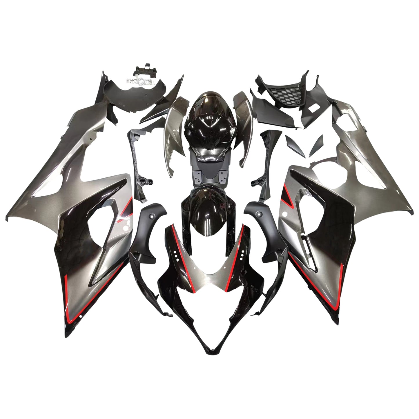 Carene 2005-2006 Suzuki GSXR 1000 Silver &amp; Black GSXR Generico