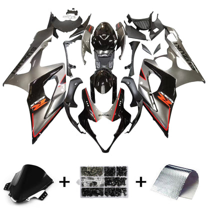 Carene 2005-2006 Suzuki GSXR 1000 Silver &amp; Black GSXR Racing Generico