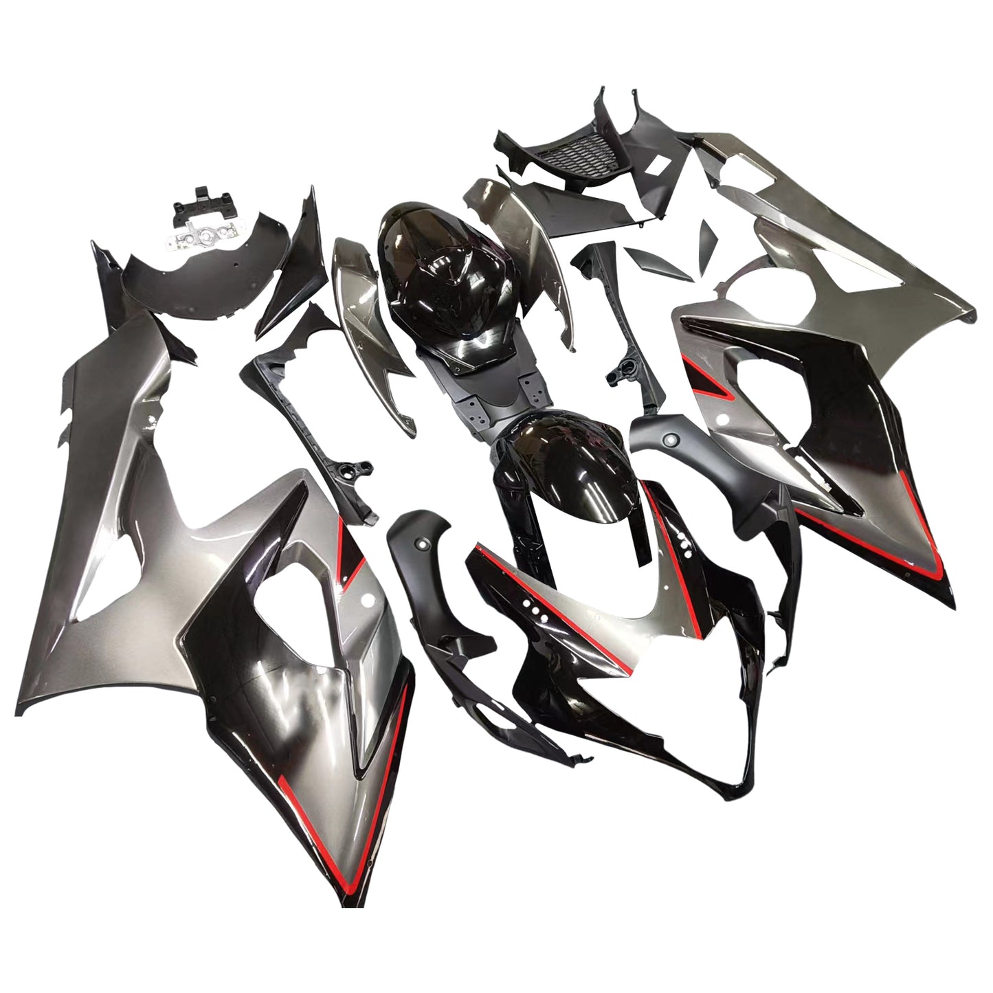Carene 2005-2006 Suzuki GSXR 1000 Silver &amp; Black GSXR Generico
