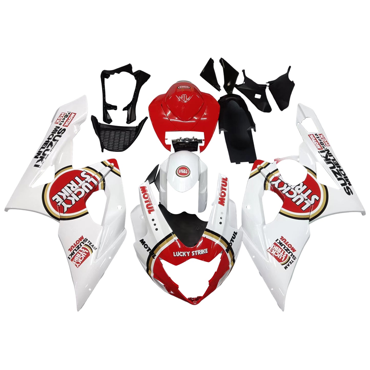 Carene 2005-2006 Suzuki GSXR 1000 White &amp; Red Lucky Strike Racing Generic