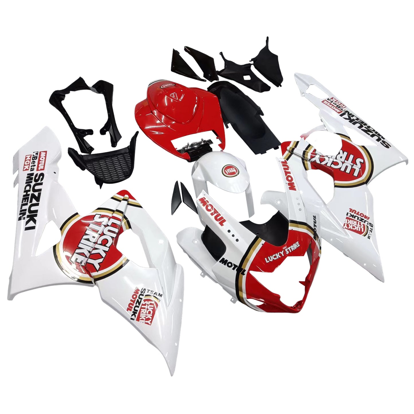 Carene 2005-2006 Suzuki GSXR 1000 White &amp; Red Lucky Strike Generic