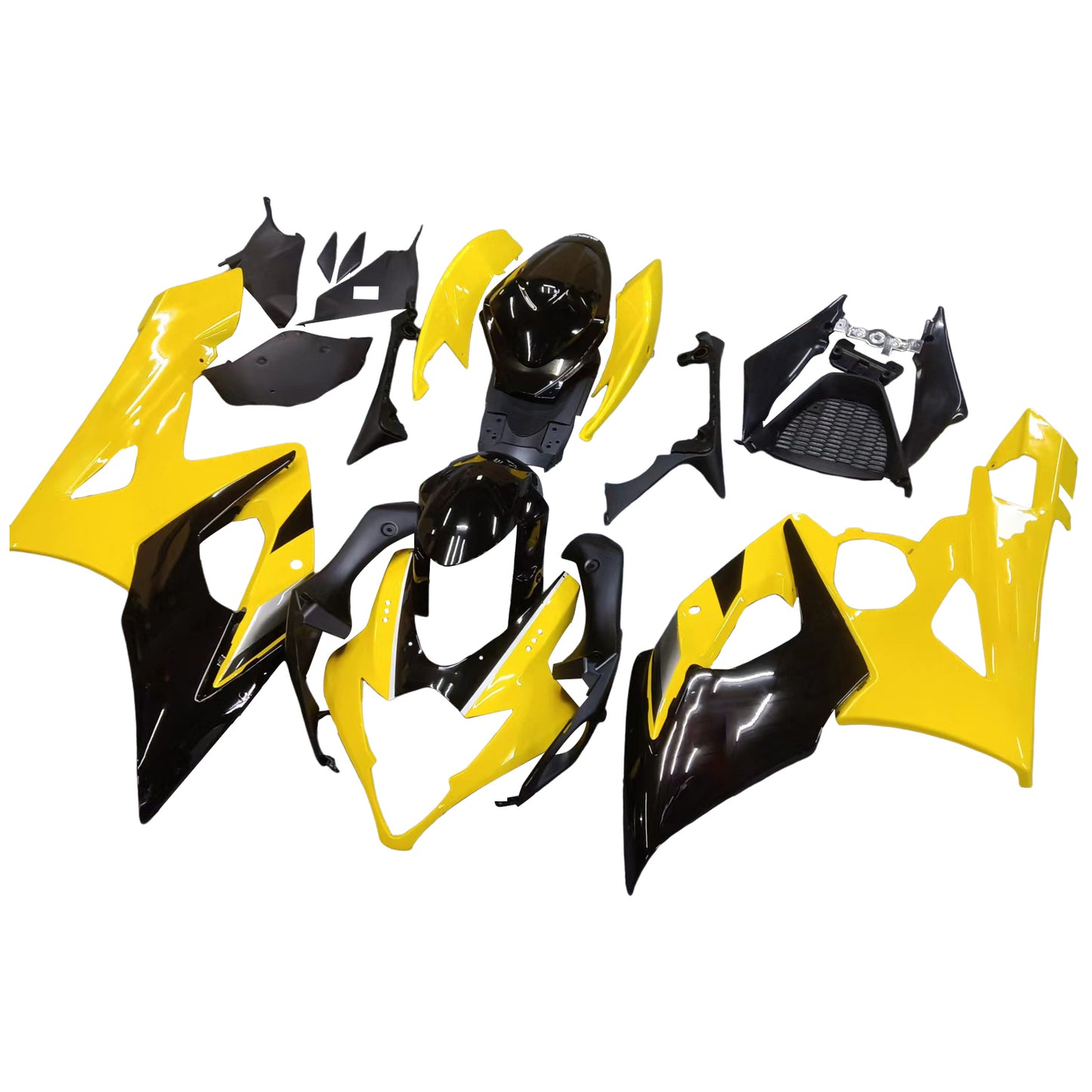 Amotopart 2005-2006 Suzuki GSXR1000 Cladding Yellow & Black Kit