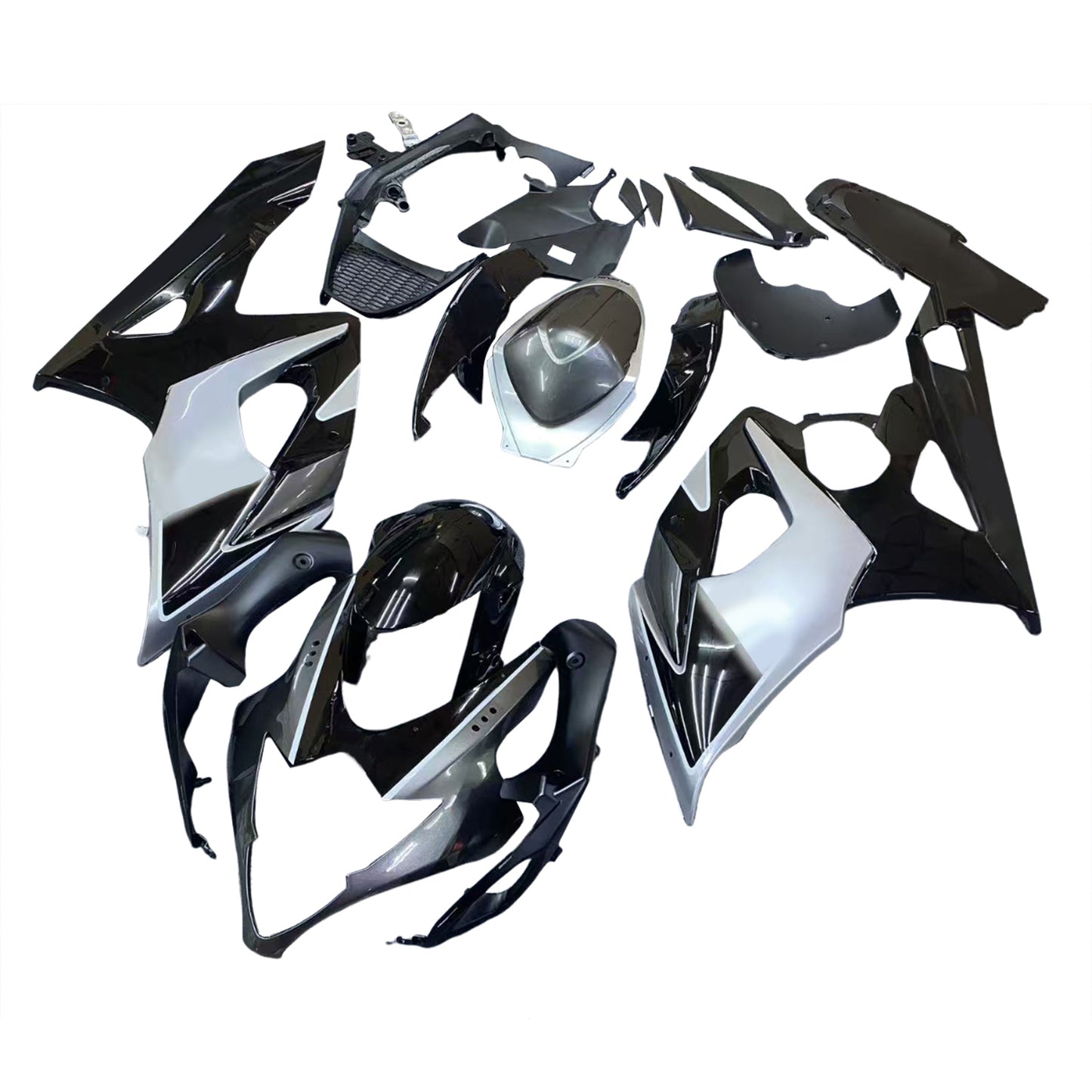 Amotopart 2005-2006 GSXR1000 Suzuki Cladding Black & Grey Kit