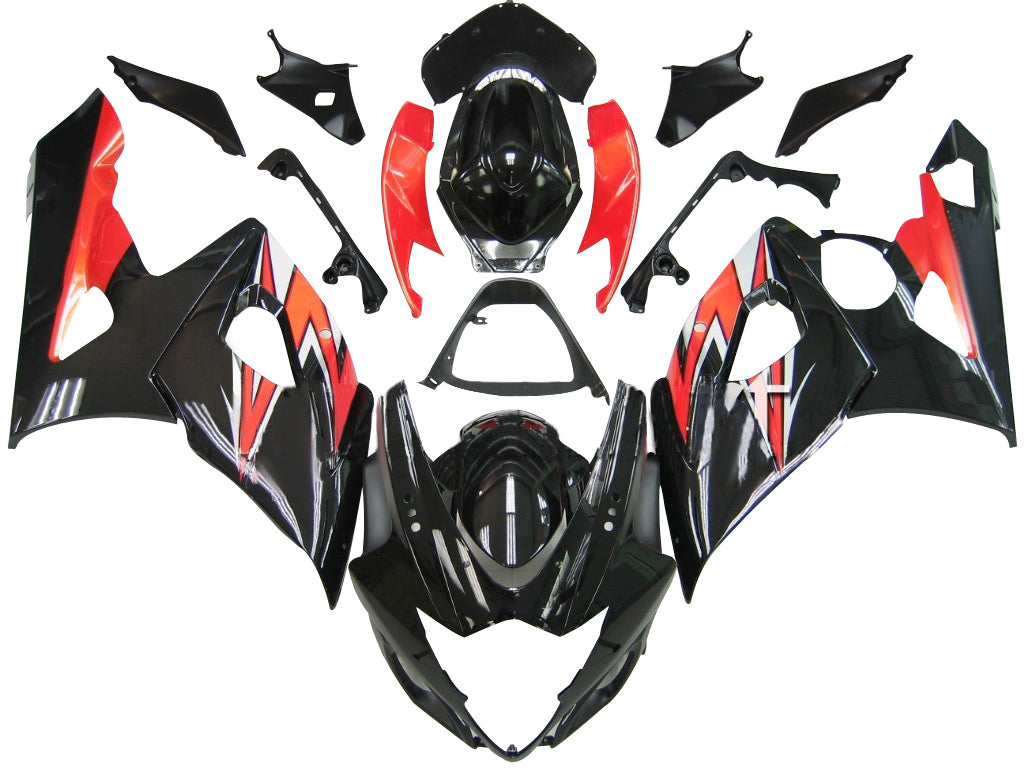 Per GSXR1000 2005-2006 Carrozzeria Carenatura Set plastica stampata ad iniezione ABS rosso Generico