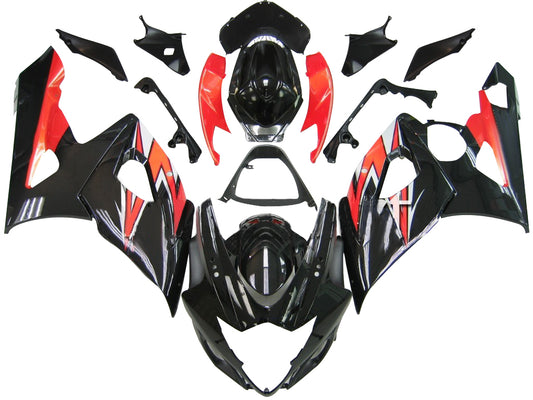 Carene 2005-2006 Suzuki GSXR 1000 Nero & Rosso GSXR Generico