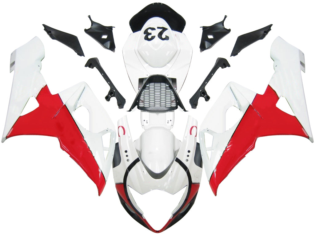 Carene 2005-2006 Suzuki GSXR 1000 Bianco & Rosso Jordan Racing Generico