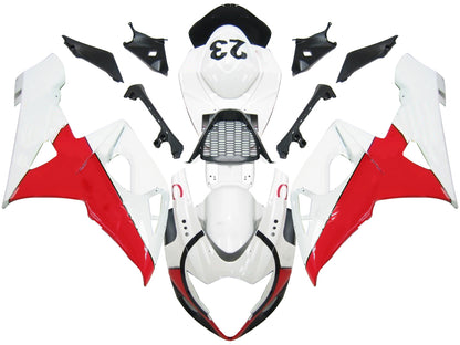 Carene 2005-2006 Suzuki GSXR 1000 Bianco & Rosso Jordan Generic
