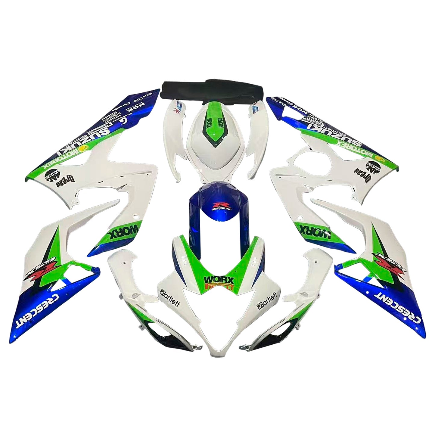 Carene 2005-2006 Suzuki GSXR 1000 Multi-Color Crescent Racing Generico