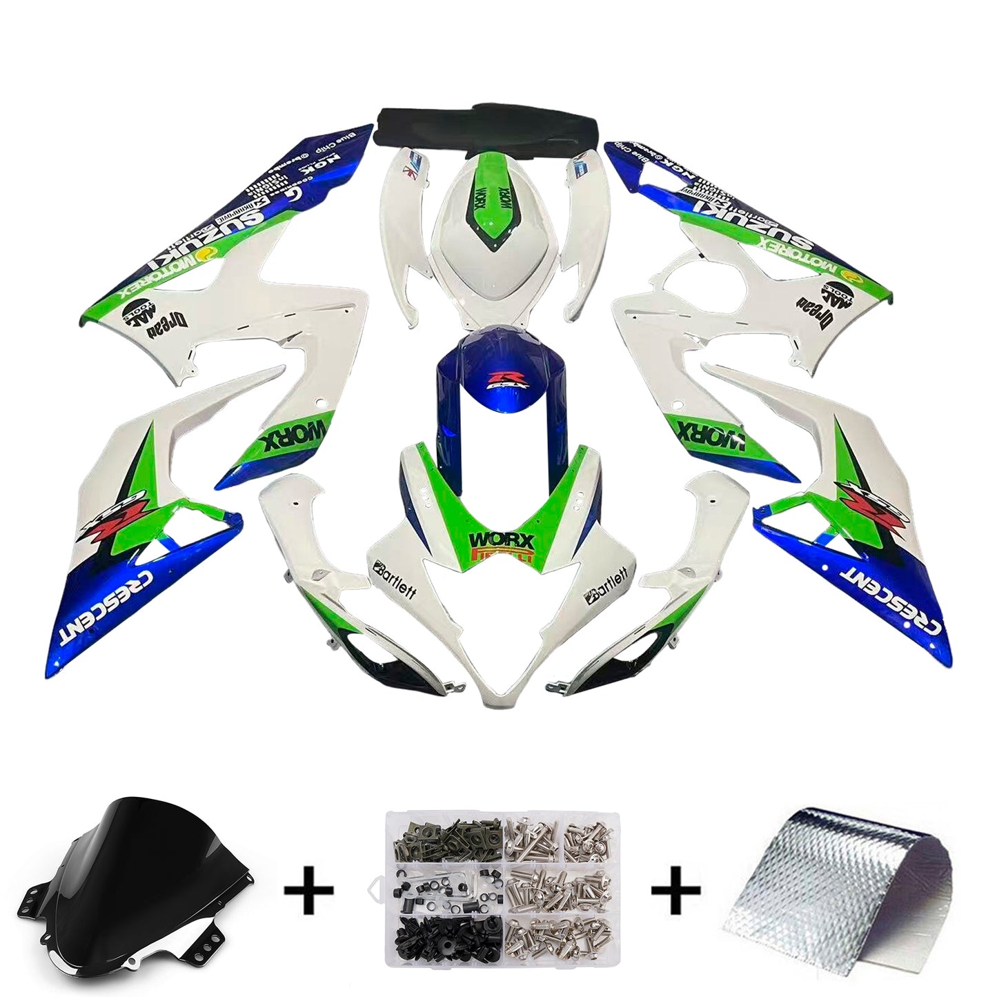 Carene 2005-2006 Suzuki GSXR 1000 Multi-Color Crescent Generico