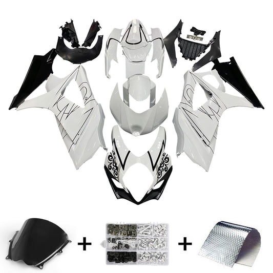 Carene 2007-2008 Suzuki GSXR 1000 Bianco Nero Alstare Generico