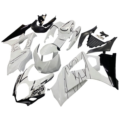 Carene 2007-2008 Suzuki GSXR 1000 Bianco Nero Alstare Racing Generico