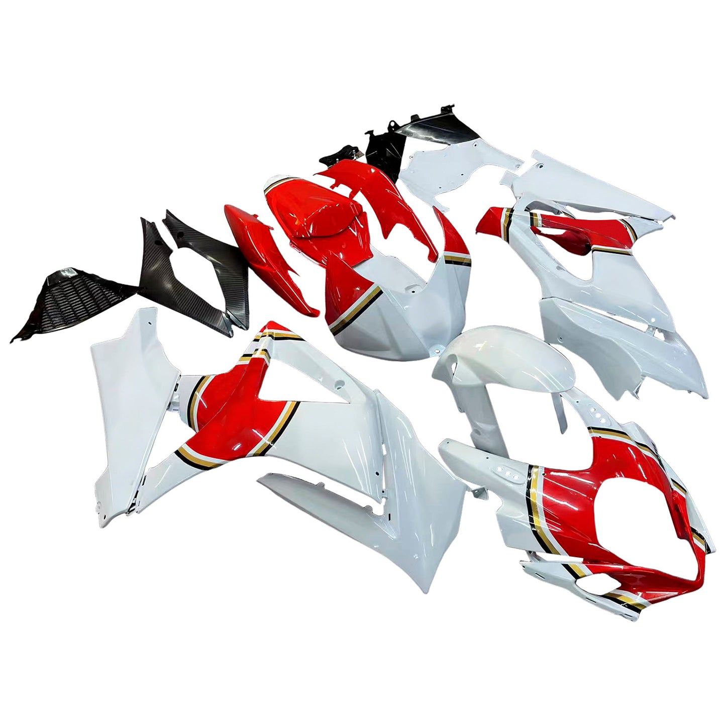 Carene 2007-2008 Suzuki GSXR 1000 White &amp; Red Lucky Strike Generic