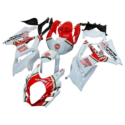Carene 2007-2008 Suzuki GSXR 1000 White &amp; Red Lucky Strike Generic
