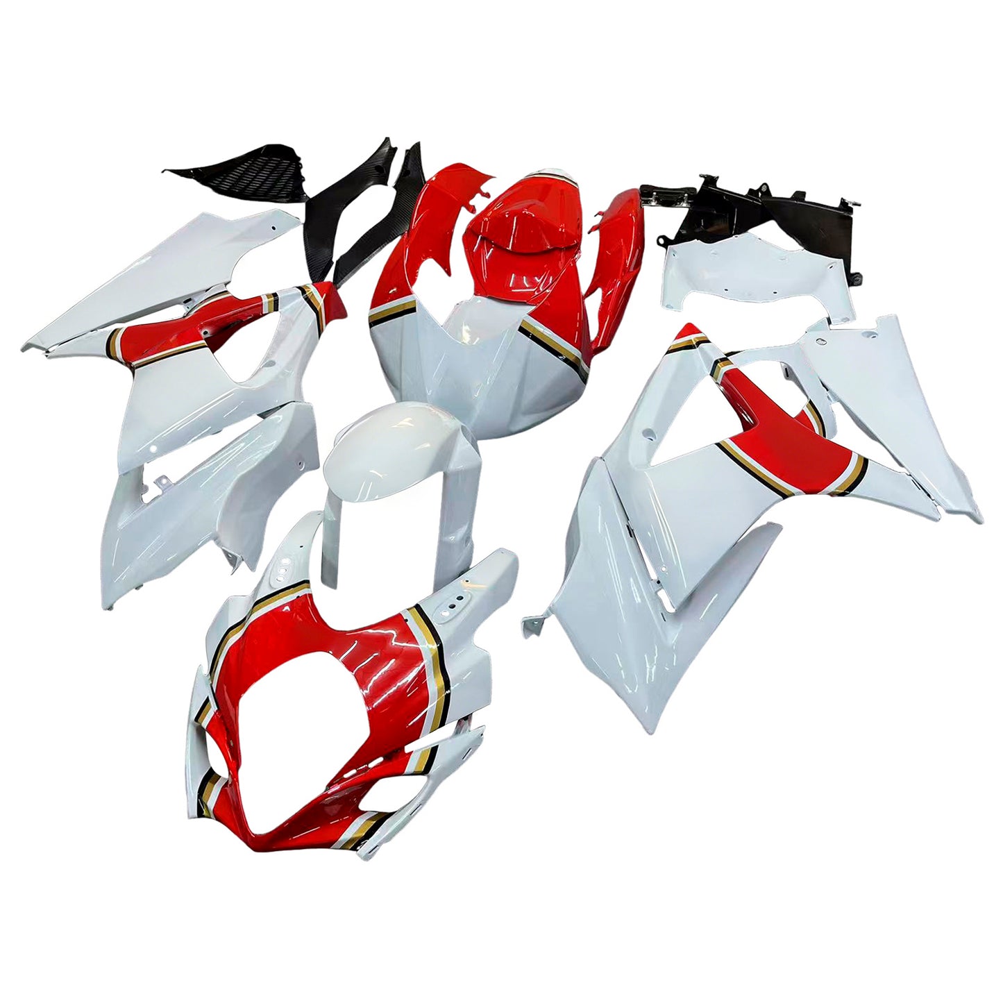 Carene 2007-2008 Suzuki GSXR 1000 White &amp; Red Lucky Strike Generic