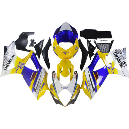 Per GSXR1000 2007-2008 Carrozzeria Carena Giallo ABS Stampato ad iniezione Plastica Set Generico
