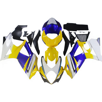 Per GSXR1000 2007-2008 Carrozzeria Carena Giallo ABS Stampato ad iniezione Plastica Set Generico