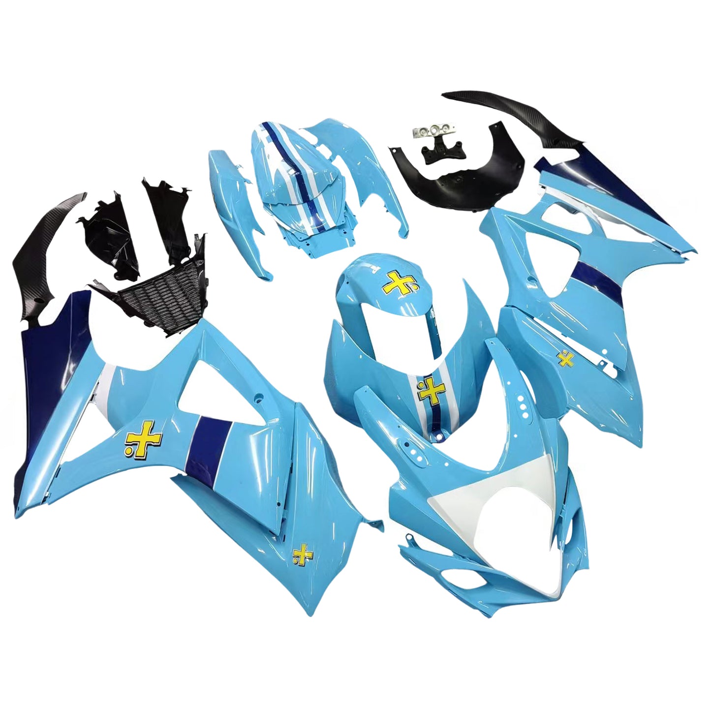 Carene 2007-2008 Suzuki GSXR 1000 Blu Rizla Generico