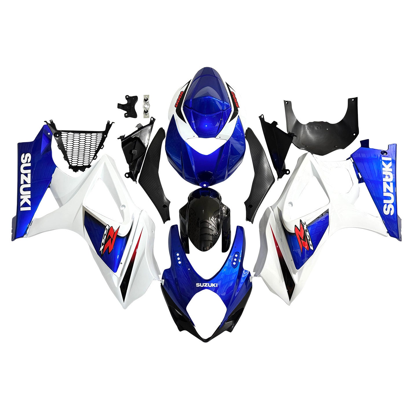 Per GSXR1000 2007-2008 Carrozzeria Carenatura ABS blu Set di plastica stampata ad iniezione Generico