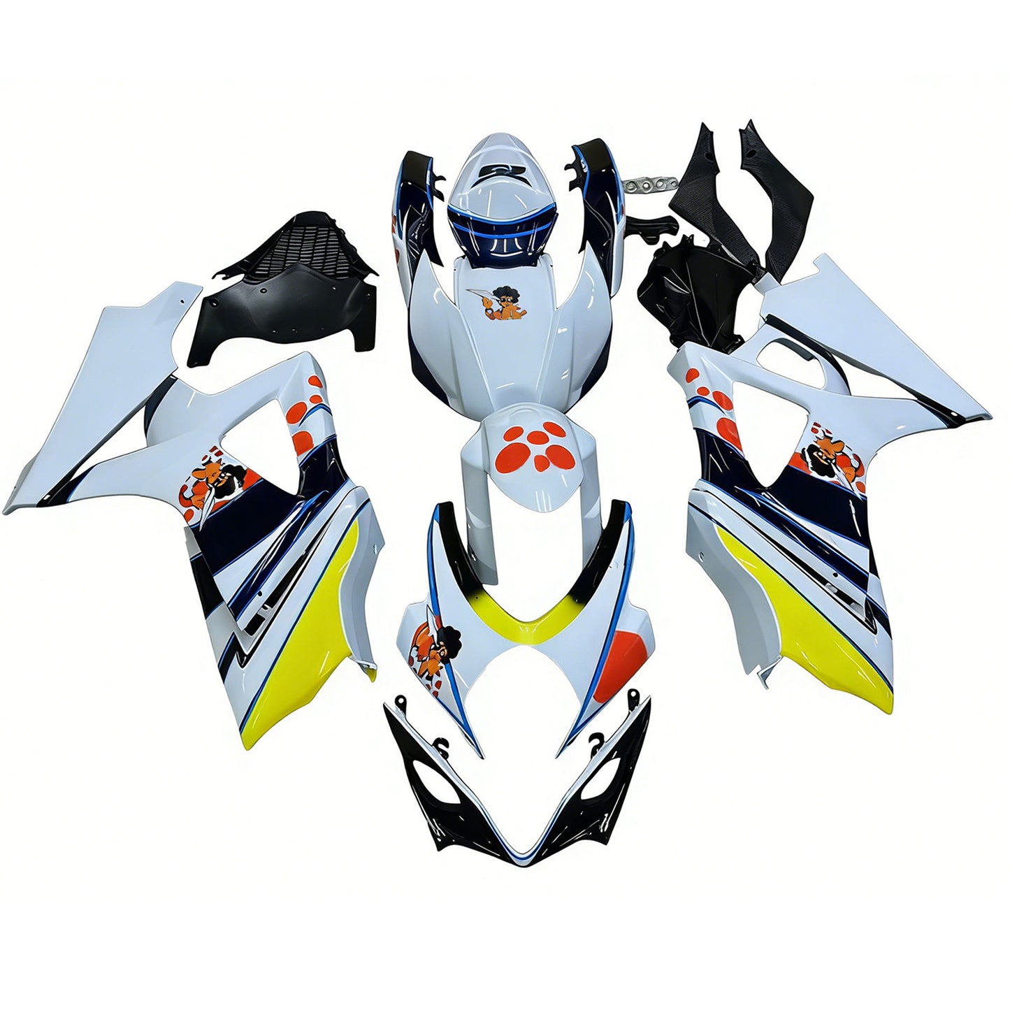 Per GSXR1000 2007-2008 Carenatura per carrozzeria Set di plastica stampata ad iniezione ABS multicolore Generico