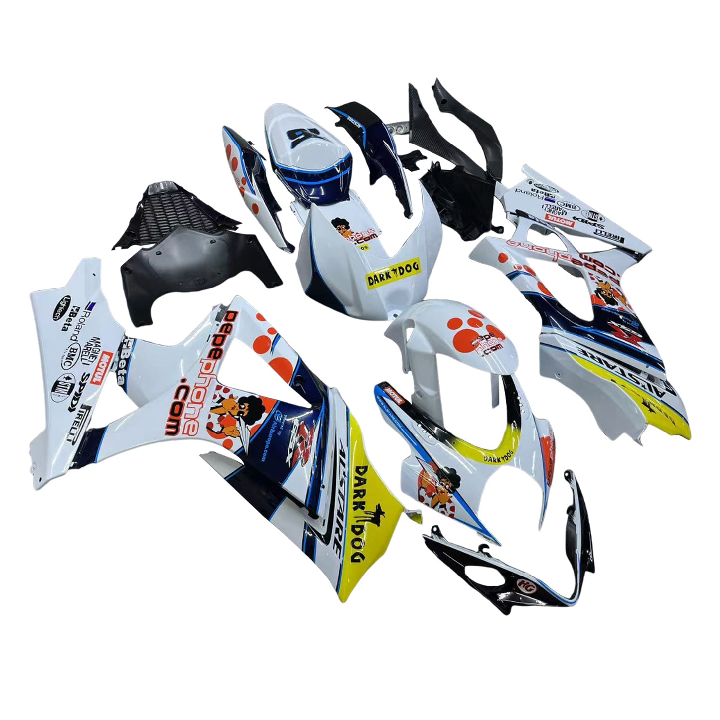 Carene 2007-2008 Suzuki GSXR 1000 Multi-Color pepephone Racing Generico