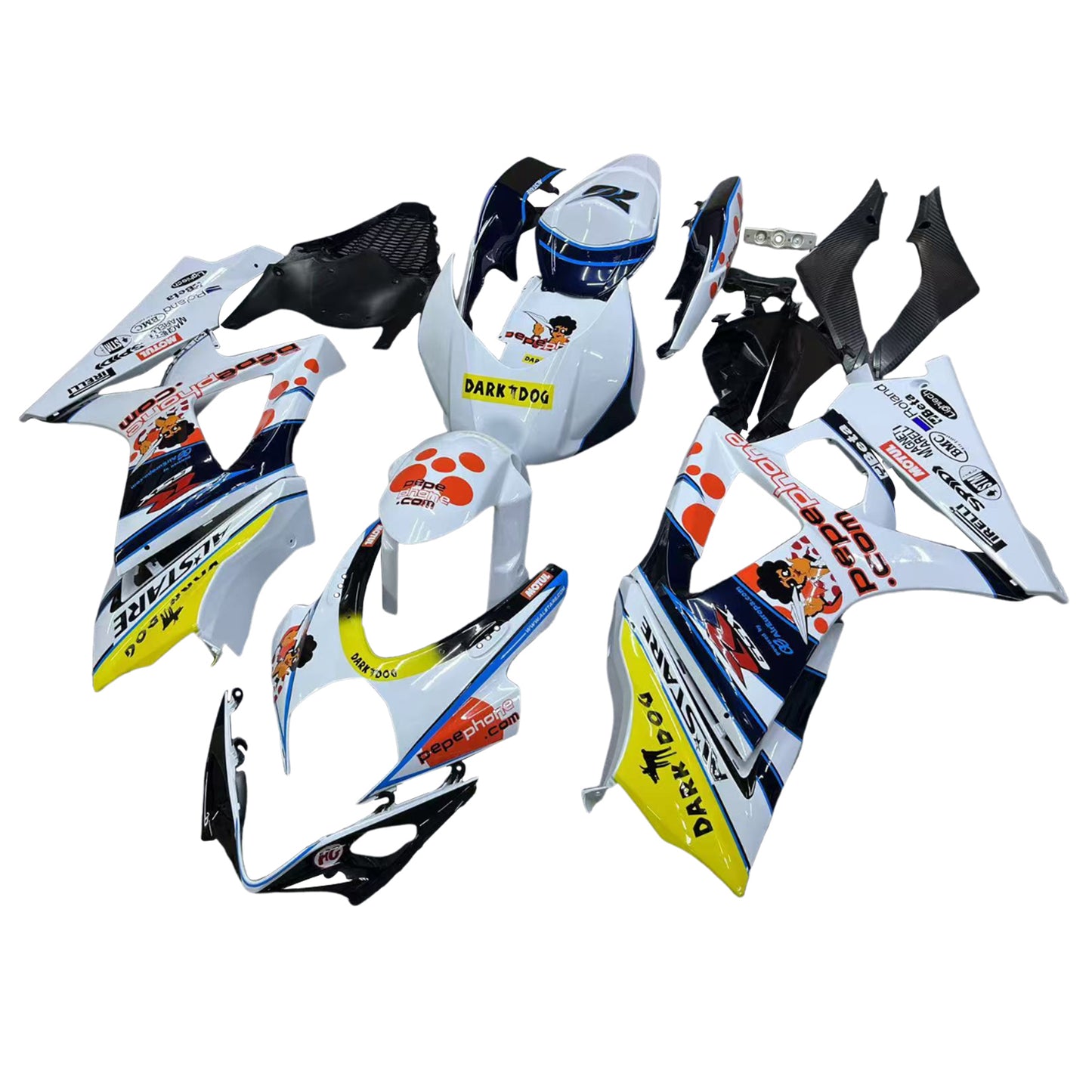 Carene 2007-2008 Suzuki GSXR 1000 Multi-Color pepephone Racing Generico