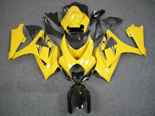Carene 2007-2008 Suzuki GSXR 1000 Giallo Nero GSXR Racing Generico