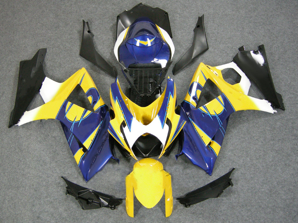 Carene 2007-2008 Suzuki GSXR 1000 Giallo e Blu Alstare Generico