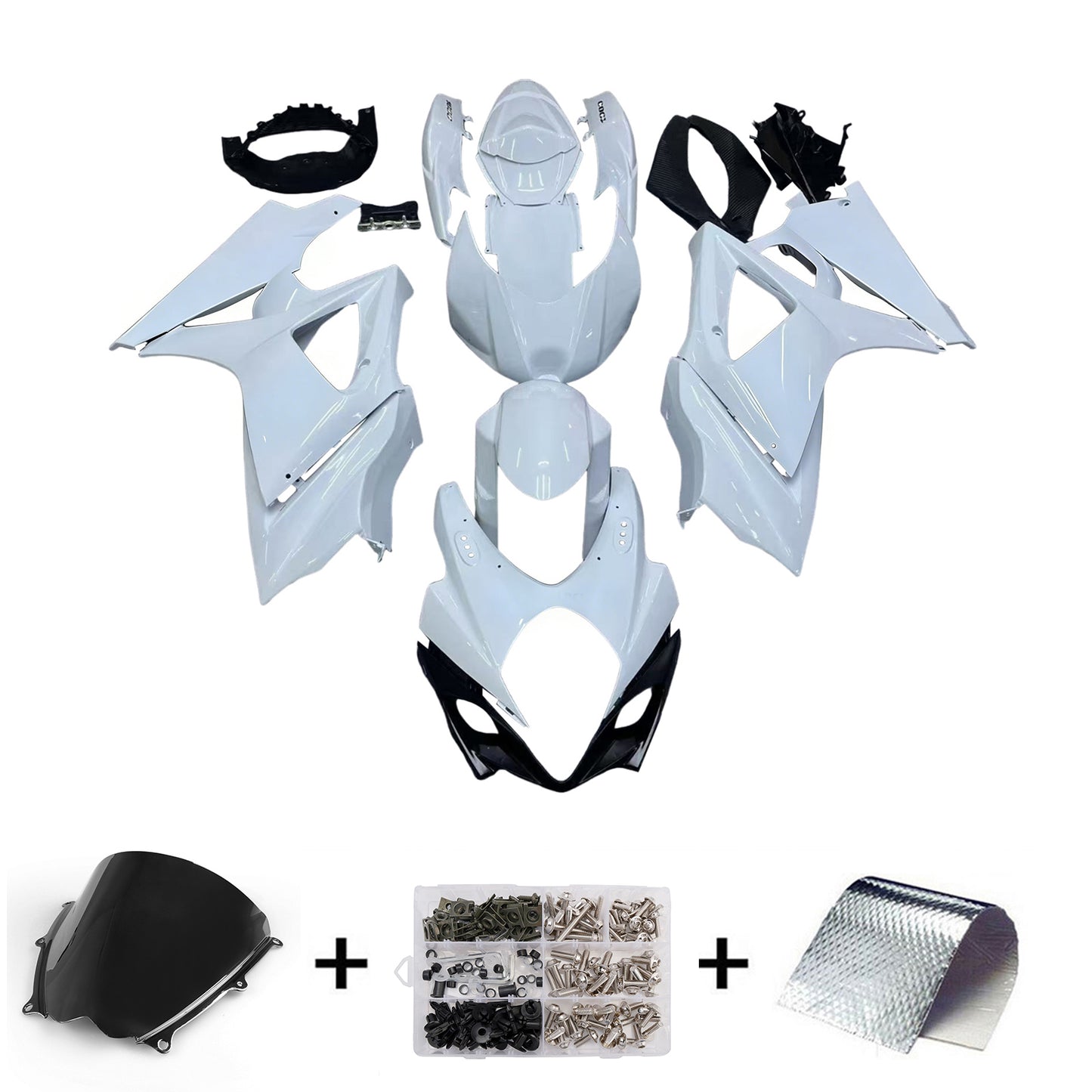 Carene 2007-2008 Suzuki GSXR 1000 Bianco GSXR Generico