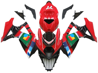 Per GSXR1000 2007-2008 Carrozzeria Carenatura ABS rosso Stampato ad iniezione Plastica Set Generico
