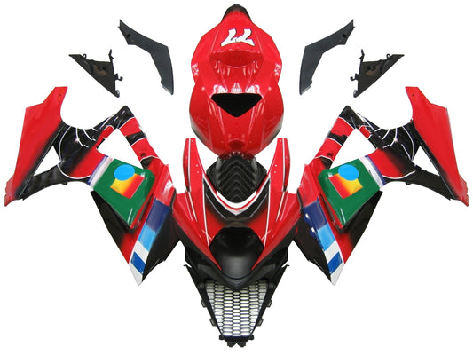 Carene 2007-2008 Suzuki GSXR 1000 Rosso Nero No.77 GSXR Racing Generico