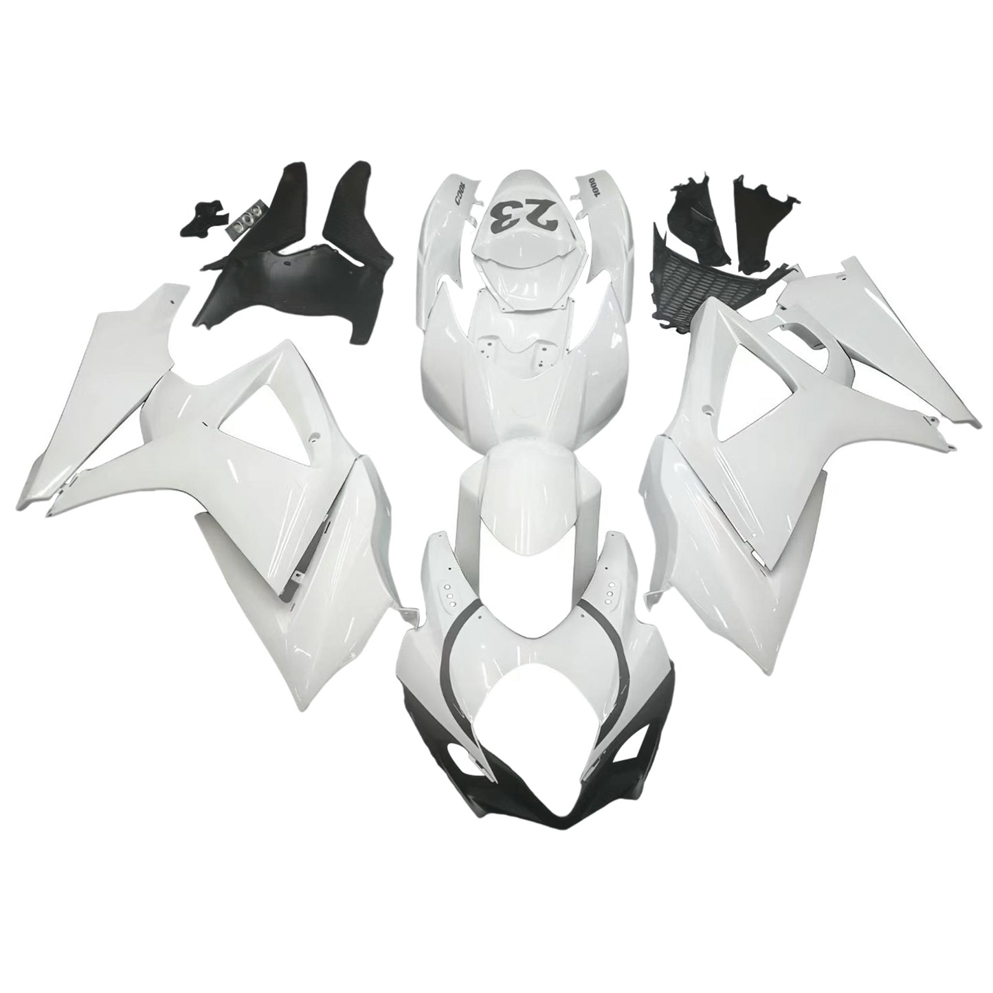 Carene 2007-2008 Suzuki GSXR 1000 Bianco Nero Jordan Racing Generico