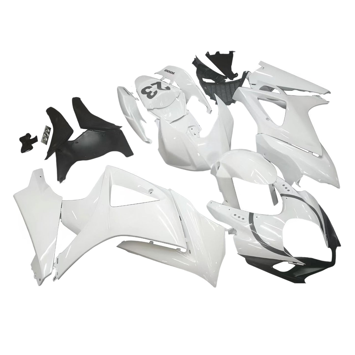 Carene 2007-2008 Suzuki GSXR 1000 Bianco Nero Jordan Racing Generico