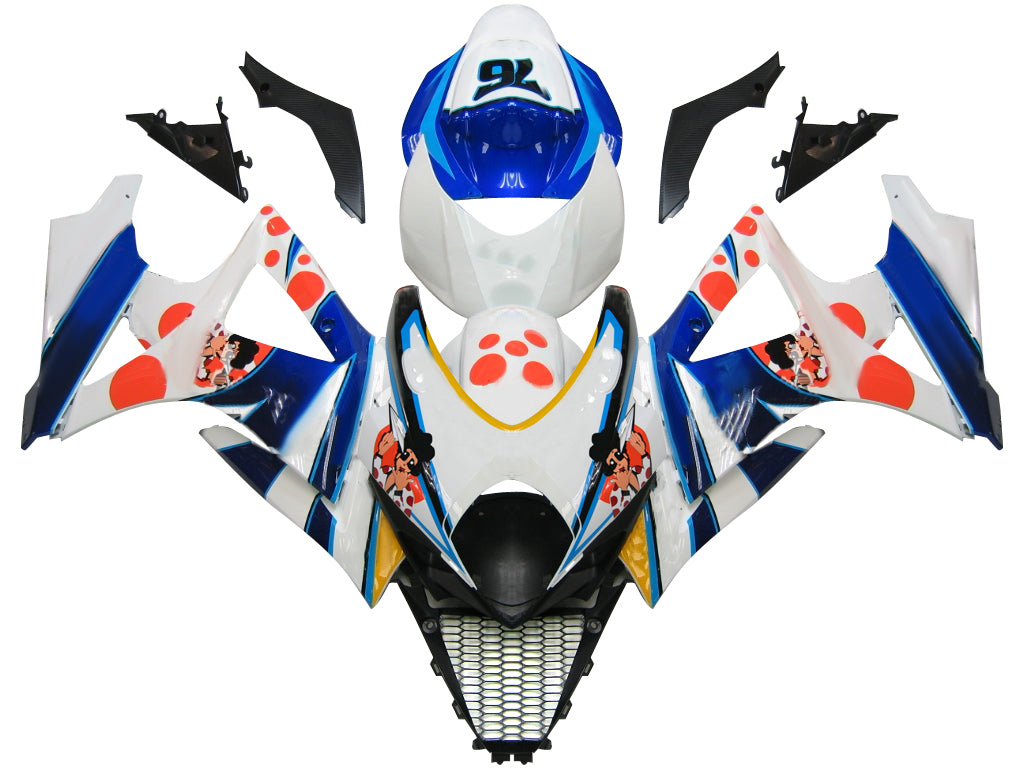 Carene 2007-2008 Suzuki GSXR 1000 Pepephone multicolore No.76 Generico