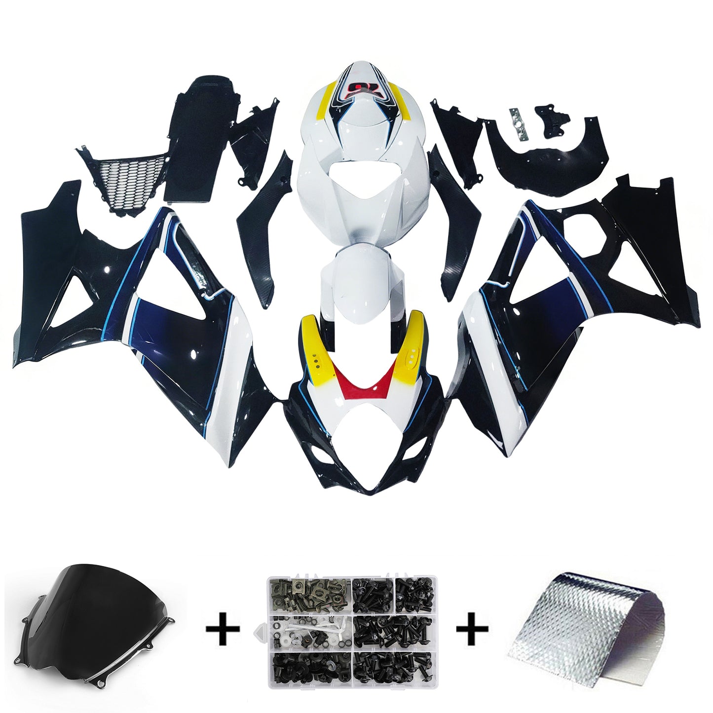 Carene 2007-2008 Suzuki GSXR 1000 Multi-Color Brux Racing Generico