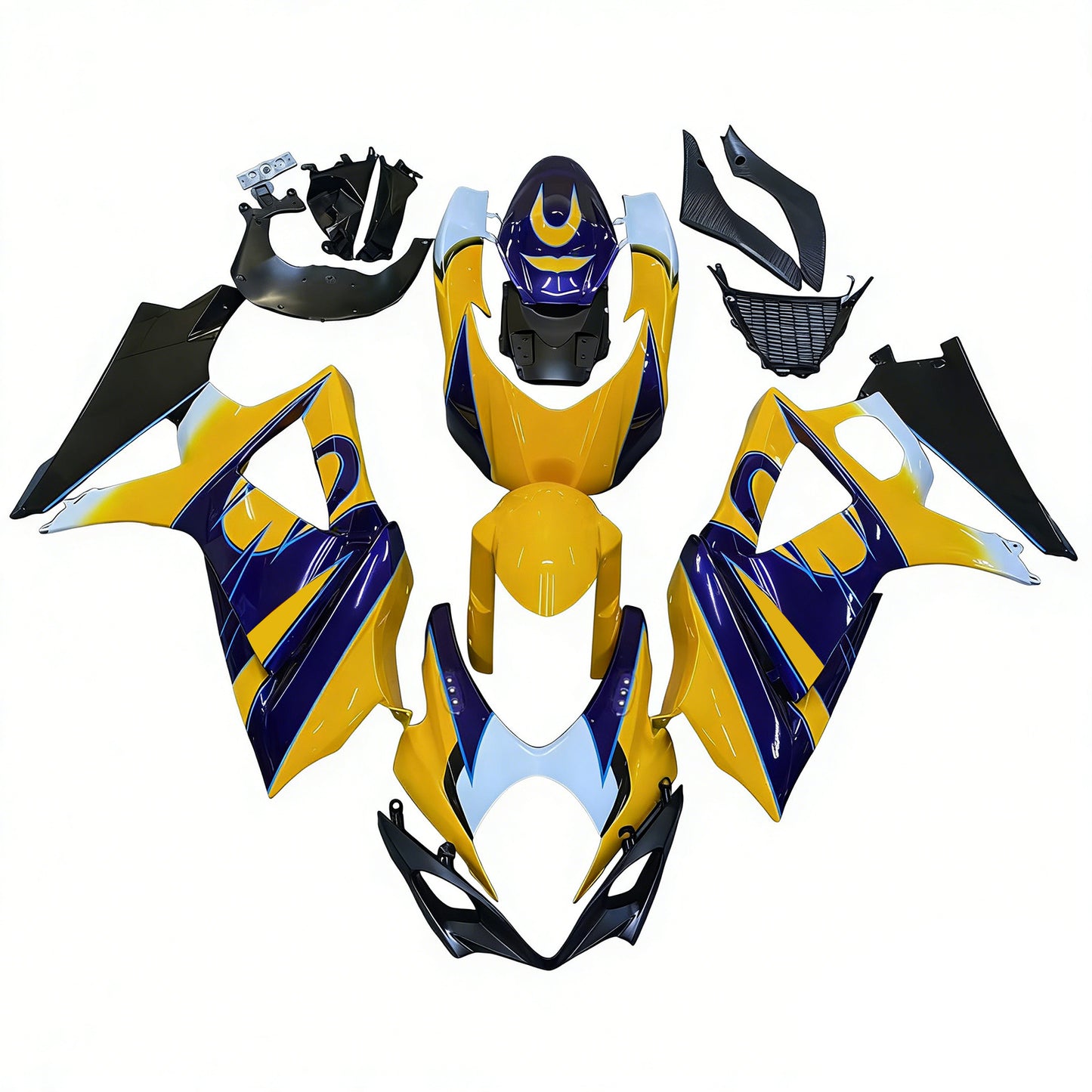 Carene 2007-2008 Suzuki GSXR 1000 Giallo Blu Alstare Corona Racing Generico