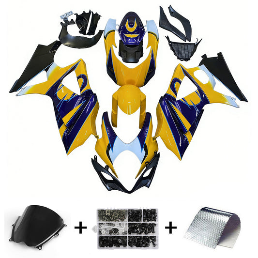 Carene 2007-2008 Suzuki GSXR 1000 Giallo Blu Alstare Corona Generico