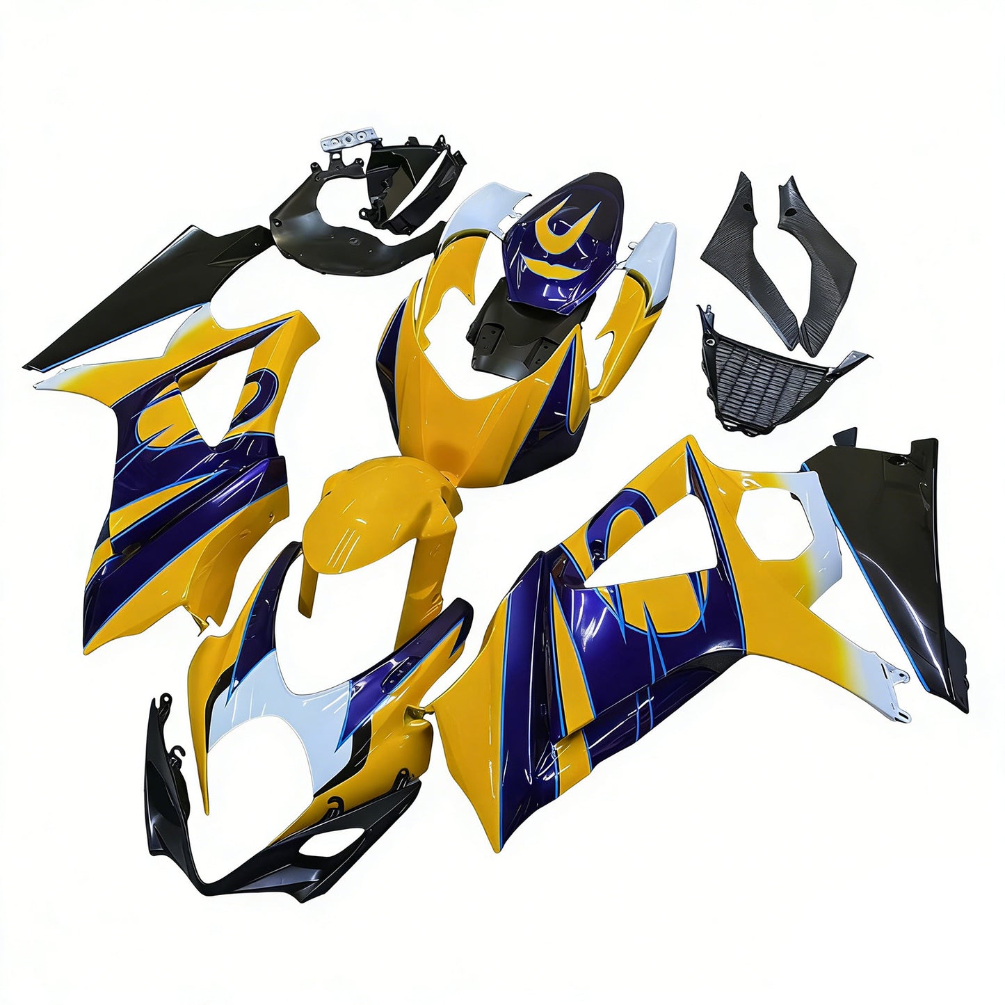 Carene 2007-2008 Suzuki GSXR 1000 Giallo Blu Alstare Corona Racing Generico