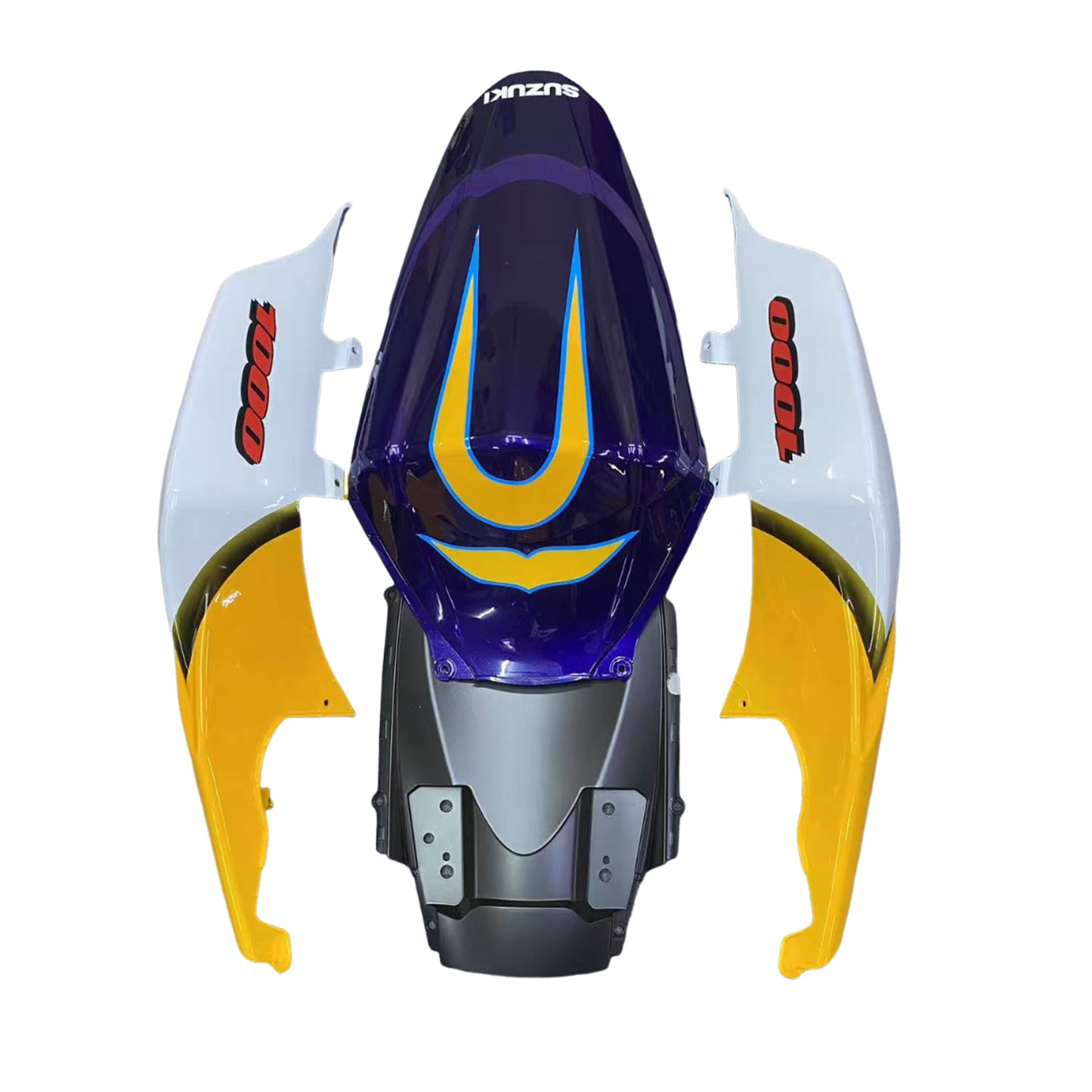 Per GSXR1000 2007-2008 Carrozzeria Carena Giallo ABS Stampato ad iniezione Plastica Set Generico