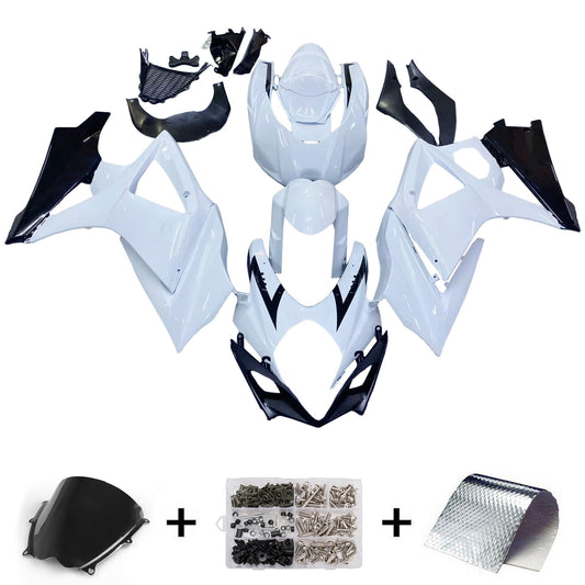 Carene 2007-2008 Suzuki GSXR 1000 Bianco &amp; Nero GSXR Generico