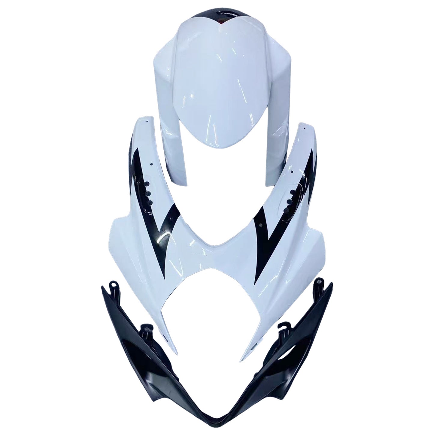 Carene 2007-2008 Suzuki GSXR 1000 Bianco &amp; Nero GSXR Generico