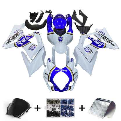 Carene 2007-2008 Suzuki GSXR 1000 White &amp; Blue Lucky Strike Generic