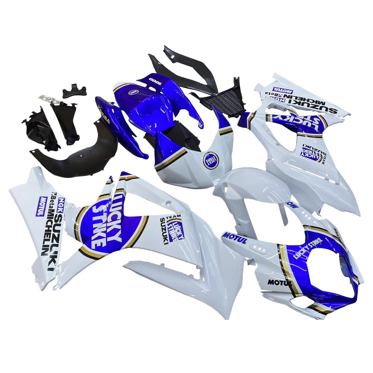 Carene 2007-2008 Suzuki GSXR 1000 White &amp; Blue Lucky Strike Generic
