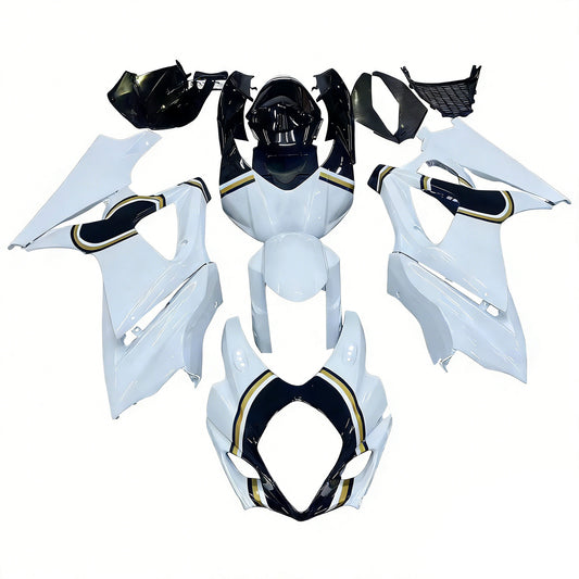 Carene 2007-2008 Suzuki GSXR 1000 Bianco Nero Oro Lucky Strike Racing Generico