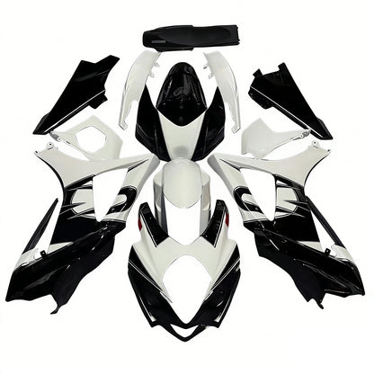 Carene 2007-2008 Suzuki GSXR 1000 Nero &amp; Bianco GSXR Racing Generico