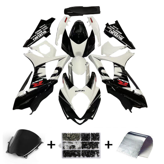 Carene 2007-2008 Suzuki GSXR 1000 Nero &amp; Bianco GSXR Generico