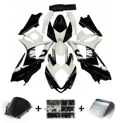 Carene 2007-2008 Suzuki GSXR 1000 Nero &amp; Bianco GSXR Generico
