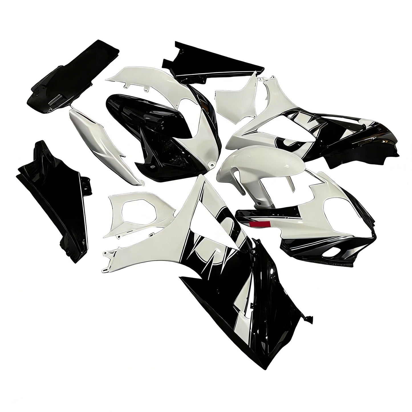 Carene 2007-2008 Suzuki GSXR 1000 Nero &amp; Bianco GSXR Generico