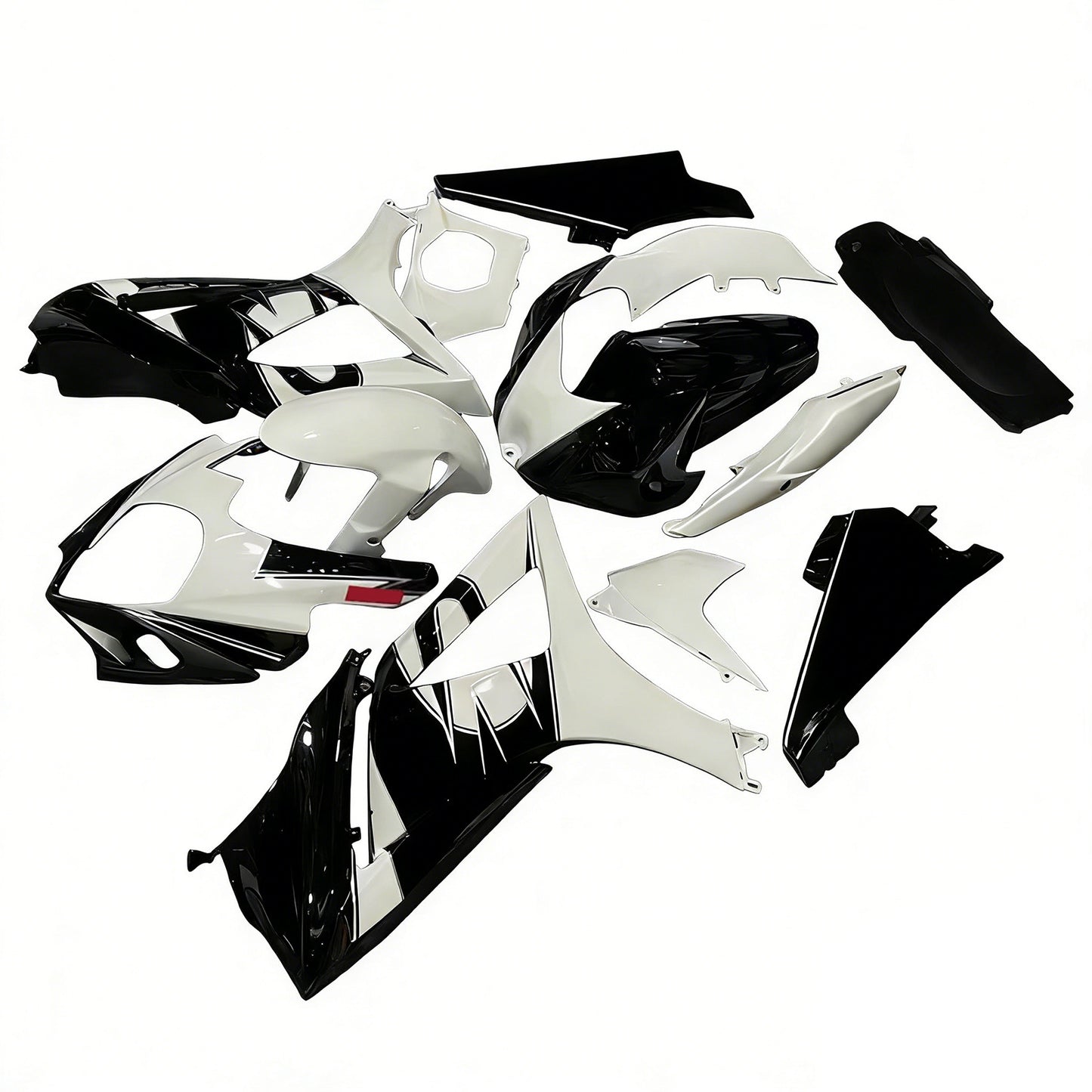 Carene 2007-2008 Suzuki GSXR 1000 Nero &amp; Bianco GSXR Generico