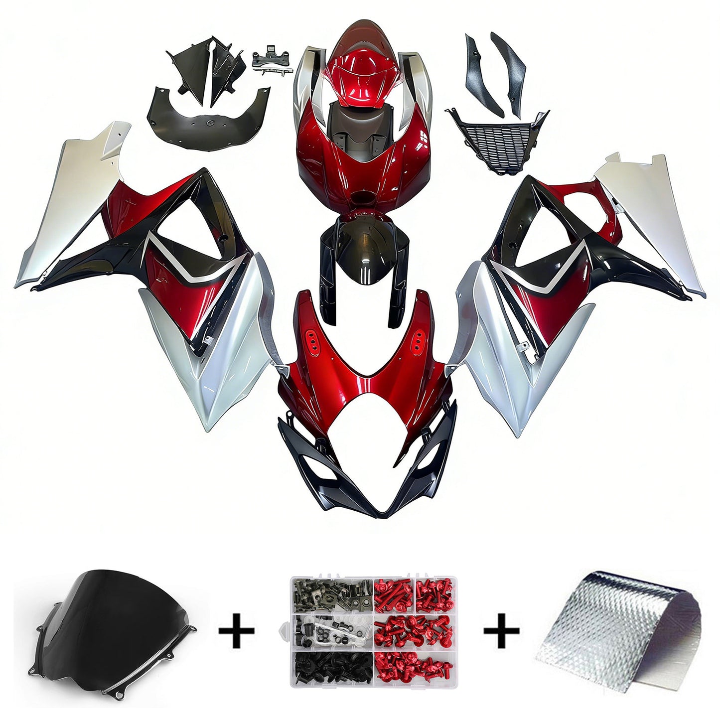 Amotopart Suzuki GSXR1000 2007-2008 K7 Kit carena Carrozzeria Plastica ABS